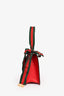 Gucci Red Leather Web Sylvie Small Ribbon Shoulder Bag (As Is)