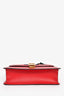 Gucci Red Leather Web Sylvie Small Ribbon Shoulder Bag (As Is)