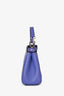 Fendi Purple Leather Micro Peekaboo Top Handle Bag With Strap