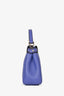 Fendi Purple Leather Micro Peekaboo Top Handle Bag With Strap