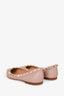 Valentino Beige Leather Rockstud Pointed Toe Flats Size 34.5