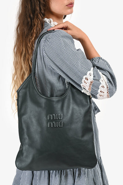 Miu Miu Black Leather Ivy Tote Bag – Mine & Yours