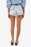 Alexander Wang Blue Denim Boxer Layered Distressed Shorts Est. Size 24