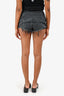 Alexander Wang Black Denim 2 Layer Shorts Size 24