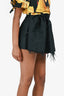 Shushu/Tong Black Floral Patterned Distressed Detailed Skorts Size 6