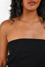 Chrome Hearts Black Logo Embroidered Ribbed Knit Tube Top Size XS