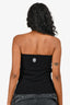 Chrome Hearts Black Logo Embroidered Ribbed Knit Tube Top Size XS