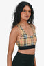 Burberry Brown Tartan Printed Sport Bar Size XS