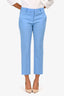 Theory Blue Virgin Wool Straight Leg Trousers Size 2