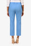 Theory Blue Virgin Wool Straight Leg Trousers Size 2