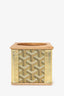 Goyard Gold Goyardine Coated Canvas/Wood Candle Holder