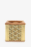 Goyard Gold Goyardine Coated Canvas/Wood Candle Holder