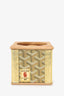 Goyard Gold Goyardine Coated Canvas/Wood Candle Holder