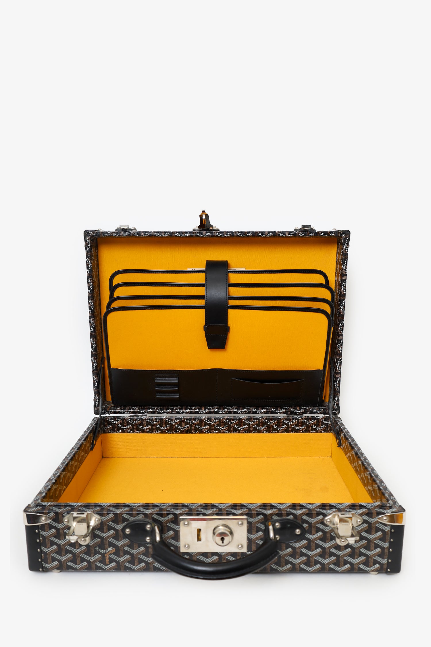 Goyard Black Goyardine Manoir MM Briefcase With Key – Mine & Yours
