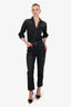 Ba&sh Black Denim Belted Jumpsuit Size XS