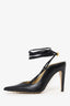 Bottega Veneta Black Spritz Leather Slingback Pumps Size 37