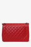 Pre-Loved Chanel™ 2009-10 Red Caviar Maxi Double Flap Shoulder Bag