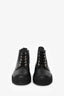 Pre-Loved Chanel™ Black Leather Lace Ankle Boots Size 39