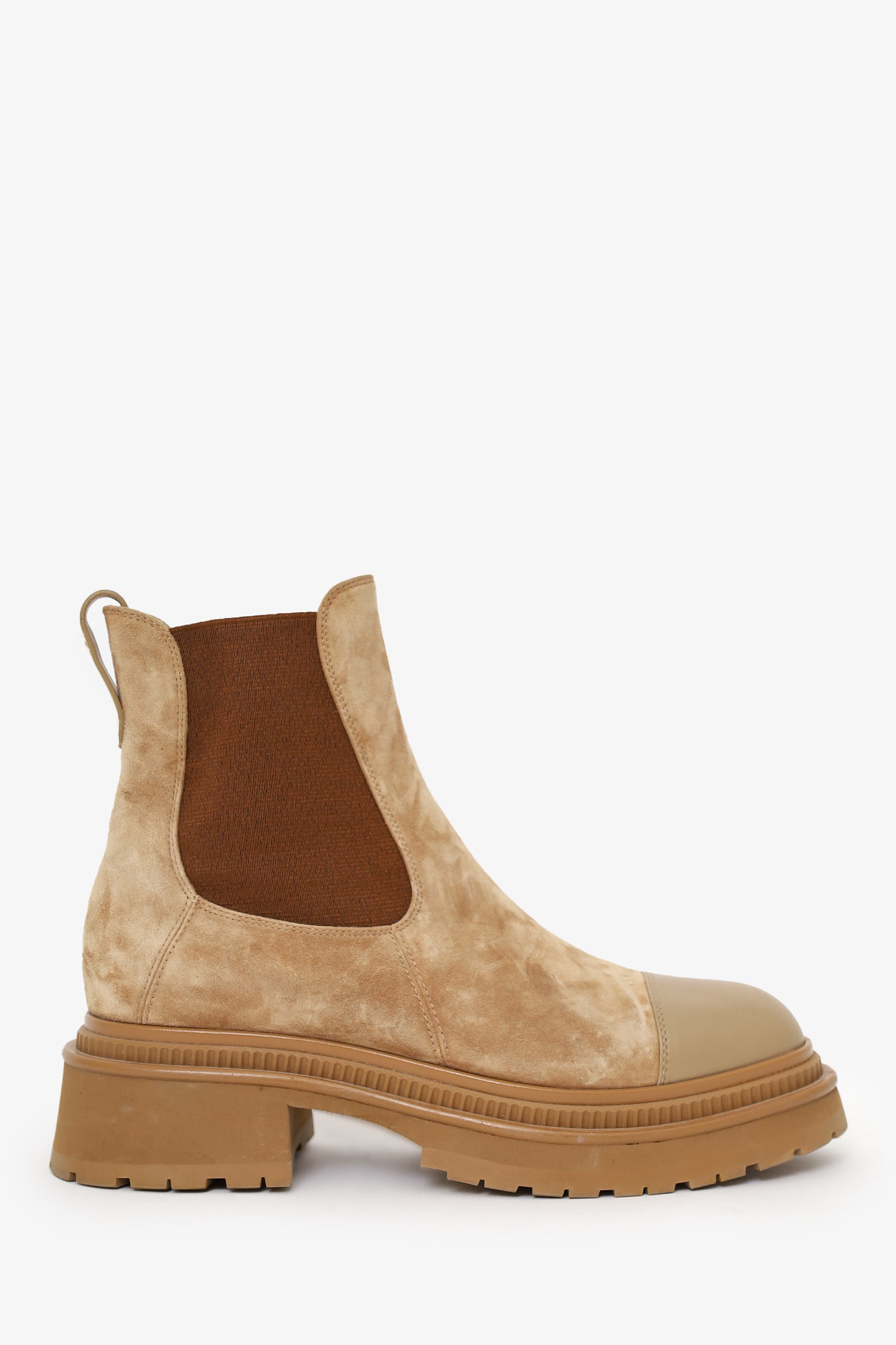 Pre-Loved Chanel™ Tan Suede Chelsea Boots Size 38.5 – Mine & Yours