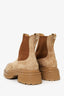 Pre-Loved Chanel™ Tan Suede Chelsea Boots Size 38.5