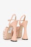 Gucci Pink Leather GG Platform Heels Size 38.5