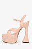 Gucci Pink Leather GG Platform Heels Size 38.5