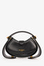 Balmain Black Leather Jolie Madame Bag with Strap
