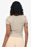 Christian Dior Beige Knit Ribbon Top Size 36