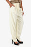 Magda Butrym Cream Beaded Trousers Size 36