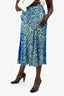 Stella McCartney Blue 'Smile' Printed Midi Skirt Size 42