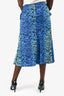 Stella McCartney Blue 'Smile' Printed Midi Skirt Size 42
