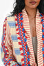 Dodo Bar Or Red/White/Blue Tasseled Kimono Jacket Size M