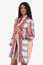 Dodo Bar Or Red/White/Blue Tasseled Kimono Jacket Size M
