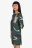 Marni Green Jacquard Kapfu Motif Shift Dress Size 38