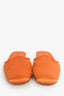 Stuart Weitzman Orange Satin Mules Size 7