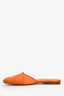 Stuart Weitzman Orange Satin Mules Size 7