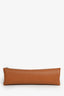 Celine Brown Leather Striped Canvas Pouch (As Is)