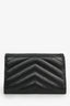 Saint Laurent Black Grained Leather Cassandre Wallet