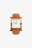 Hermès Gold Epsom Leather Medium 30mm 'Heure' Watch