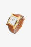 Hermès Gold Epsom Leather Medium 30mm 'Heure' Watch