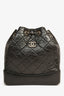 Pre-Loved Chanel™ 2021/22 Black Leather Small Gabrielle CC Chain Backpack