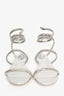 Renee Caovilla Silver Snake Chain Flat Sandals Size 7.5