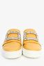 Roger Vivier Yellow Leather Crystal Buckle 'Viv' Slip On Sneakers Size 37