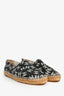 Pre-Loved Chanel™ Black Leather White Printed CC Pattern Espadrilles Size 38