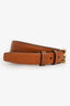 Celine Brown Leather Triomphe Belt Size 80
