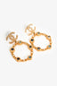 Pre-Loved Chanel™ 2018 Gold Toned Pearl/Resin Circle CC Earrings
