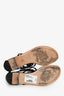 Renee Caovilla Black Crystal Embellished Flat Sandals Size 37.5