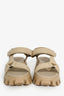 Prada Beige Leather Cloudburst Sandals Size 37.5 (As Is)