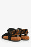 Fendi Vintage Black/Brown Fur Sandals Size 36