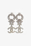 Pre-Loved Chanel™ 2020 Silver Tone Crystal Star CC Earrings